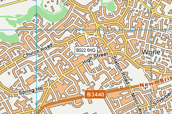BS22 6HQ map - OS VectorMap District (Ordnance Survey) BS22 6HQ map - OS VectorMap District (Ordnance Survey)