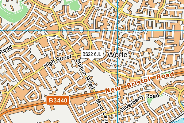 BS22 6JL map - OS VectorMap District (Ordnance Survey)