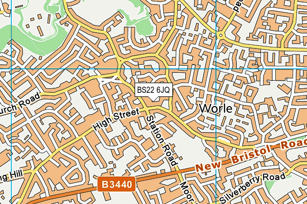 BS22 6JQ map - OS VectorMap District (Ordnance Survey) BS22 6JQ map - OS VectorMap District (Ordnance Survey)