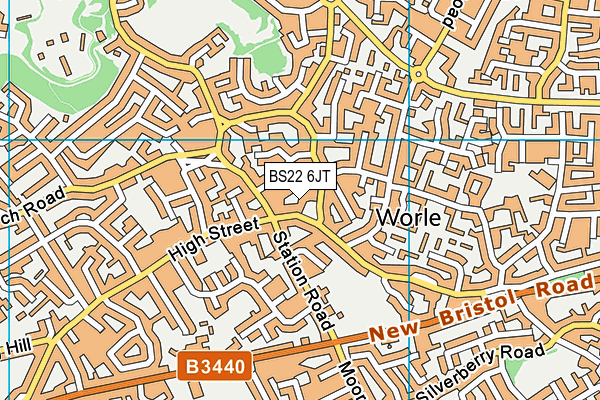 BS22 6JT map - OS VectorMap District (Ordnance Survey) BS22 6JT map - OS VectorMap District (Ordnance Survey)