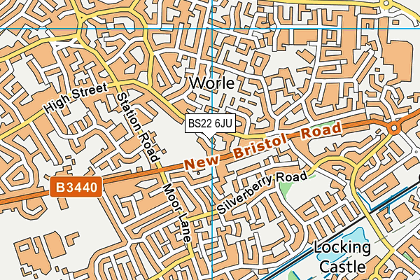 BS22 6JU map - OS VectorMap District (Ordnance Survey)