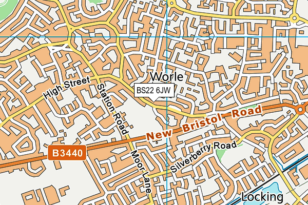 BS22 6JW map - OS VectorMap District (Ordnance Survey) BS22 6JW map - OS VectorMap District (Ordnance Survey)