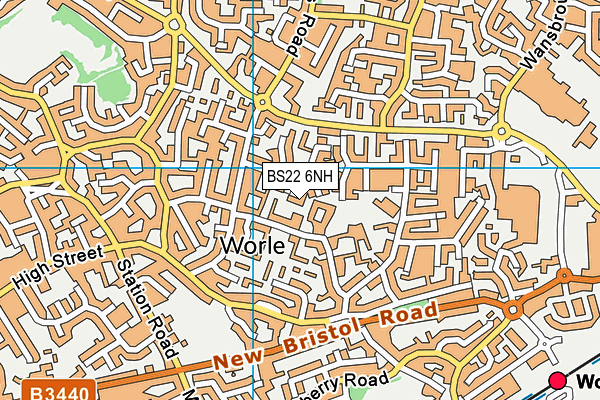 BS22 6NH map - OS VectorMap District (Ordnance Survey) BS22 6NH map - OS VectorMap District (Ordnance Survey)