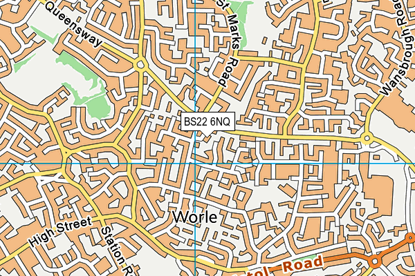 BS22 6NQ map - OS VectorMap District (Ordnance Survey) BS22 6NQ map - OS VectorMap District (Ordnance Survey)
