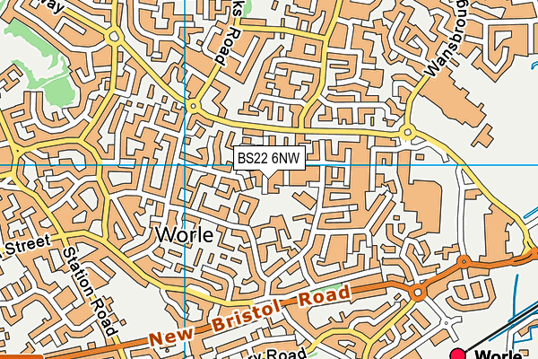 BS22 6NW map - OS VectorMap District (Ordnance Survey) BS22 6NW map - OS VectorMap District (Ordnance Survey)