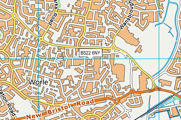 BS22 6NY map - OS VectorMap District (Ordnance Survey) BS22 6NY map - OS VectorMap District (Ordnance Survey)