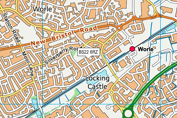 BS22 6RZ map - OS VectorMap District (Ordnance Survey)