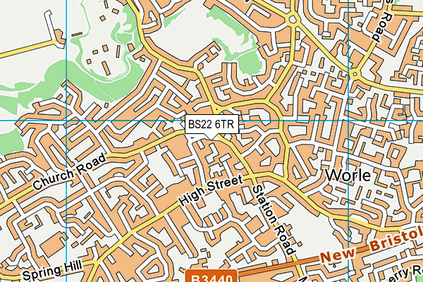 BS22 6TR map - OS VectorMap District (Ordnance Survey) BS22 6TR map - OS VectorMap District (Ordnance Survey)