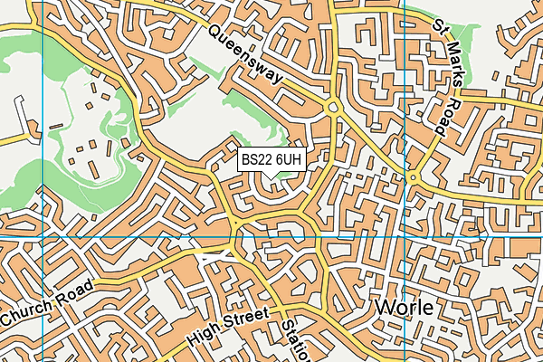BS22 6UH map - OS VectorMap District (Ordnance Survey) BS22 6UH map - OS VectorMap District (Ordnance Survey)