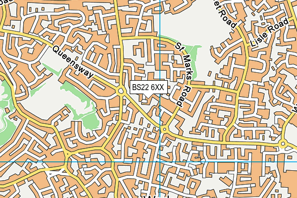 BS22 6XX map - OS VectorMap District (Ordnance Survey) BS22 6XX map - OS VectorMap District (Ordnance Survey)