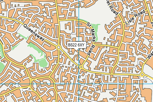 BS22 6XY map - OS VectorMap District (Ordnance Survey) BS22 6XY map - OS VectorMap District (Ordnance Survey)