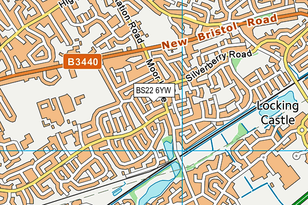 BS22 6YW map - OS VectorMap District (Ordnance Survey) BS22 6YW map - OS VectorMap District (Ordnance Survey)