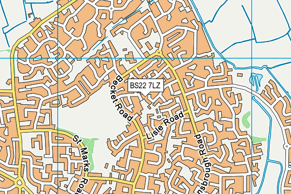BS22 7LZ map - OS VectorMap District (Ordnance Survey) BS22 7LZ map - OS VectorMap District (Ordnance Survey)