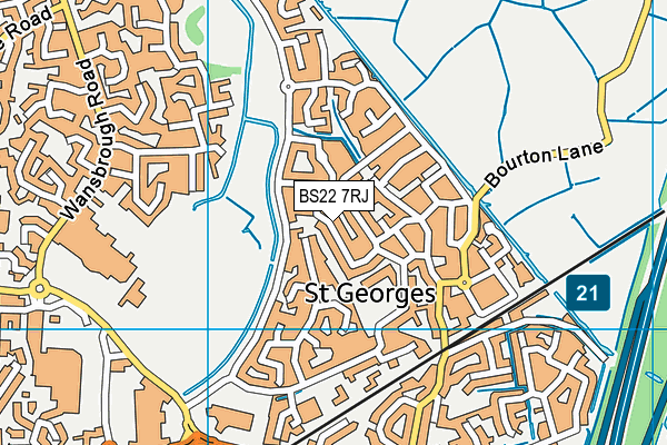 BS22 7RJ map - OS VectorMap District (Ordnance Survey) BS22 7RJ map - OS VectorMap District (Ordnance Survey)