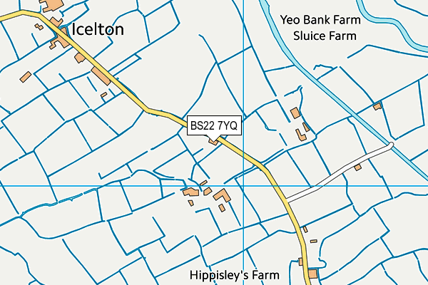 BS22 7YQ map - OS VectorMap District (Ordnance Survey) BS22 7YQ map - OS VectorMap District (Ordnance Survey)