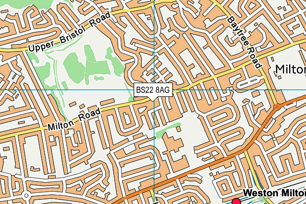 BS22 8AG map - OS VectorMap District (Ordnance Survey) BS22 8AG map - OS VectorMap District (Ordnance Survey)