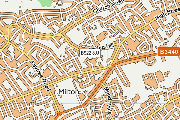 BS22 8JJ map - OS VectorMap District (Ordnance Survey) BS22 8JJ map - OS VectorMap District (Ordnance Survey)