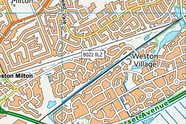 BS22 8LZ map - OS VectorMap District (Ordnance Survey) BS22 8LZ map - OS VectorMap District (Ordnance Survey)