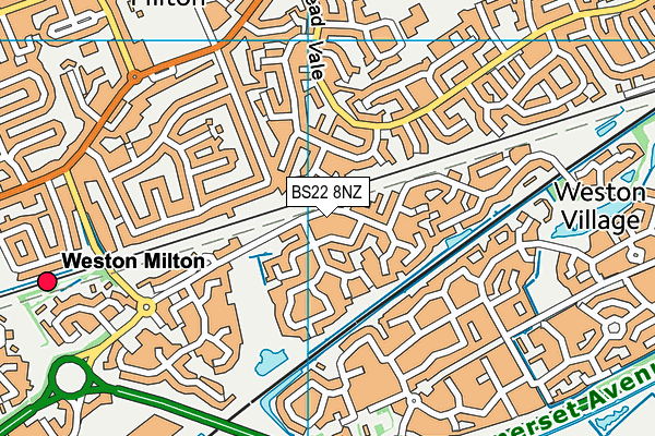 BS22 8NZ map - OS VectorMap District (Ordnance Survey) BS22 8NZ map - OS VectorMap District (Ordnance Survey)