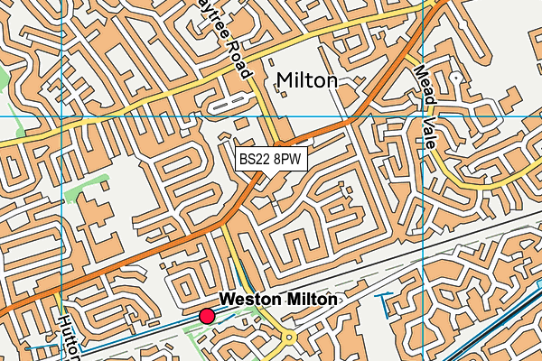 BS22 8PW map - OS VectorMap District (Ordnance Survey) BS22 8PW map - OS VectorMap District (Ordnance Survey)