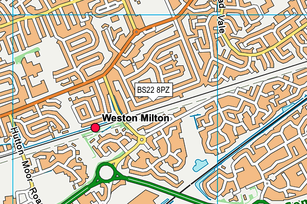 BS22 8PZ map - OS VectorMap District (Ordnance Survey) BS22 8PZ map - OS VectorMap District (Ordnance Survey)