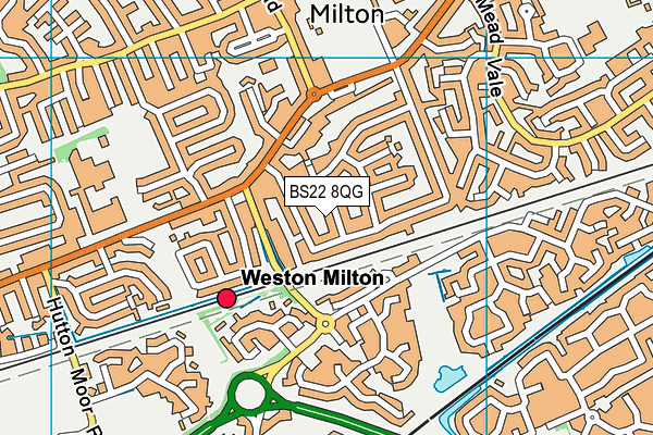 BS22 8QG map - OS VectorMap District (Ordnance Survey) BS22 8QG map - OS VectorMap District (Ordnance Survey)