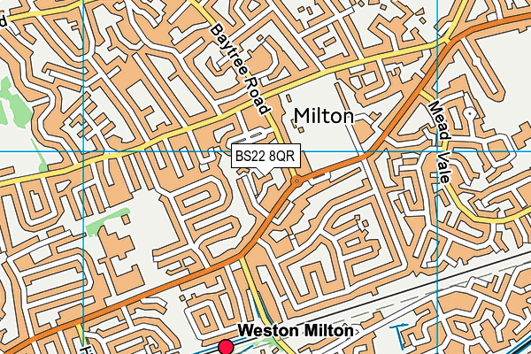 BS22 8QR map - OS VectorMap District (Ordnance Survey) BS22 8QR map - OS VectorMap District (Ordnance Survey)