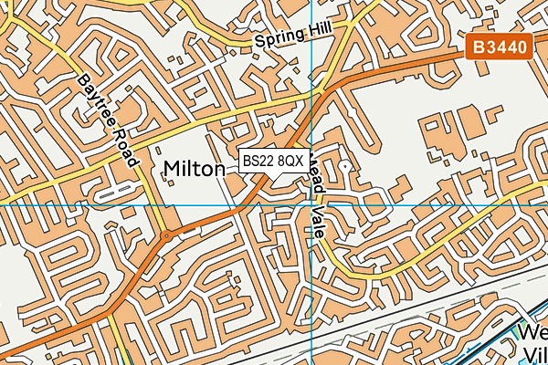 BS22 8QX map - OS VectorMap District (Ordnance Survey) BS22 8QX map - OS VectorMap District (Ordnance Survey)