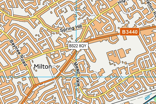 BS22 8QY map - OS VectorMap District (Ordnance Survey) BS22 8QY map - OS VectorMap District (Ordnance Survey)