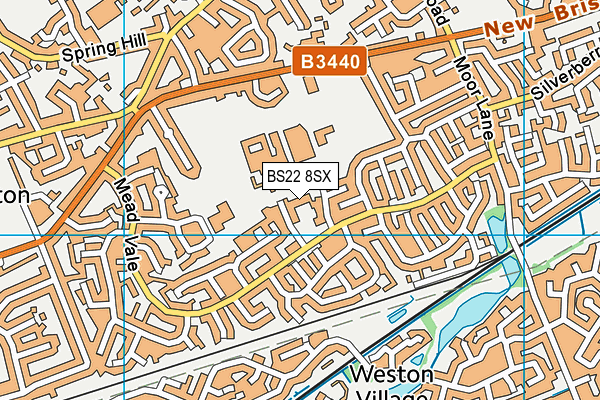 BS22 8SX map - OS VectorMap District (Ordnance Survey) BS22 8SX map - OS VectorMap District (Ordnance Survey)