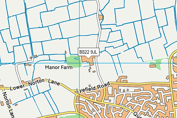 BS22 9JL map - OS VectorMap District (Ordnance Survey) BS22 9JL map - OS VectorMap District (Ordnance Survey)