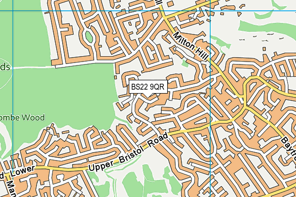 BS22 9QR map - OS VectorMap District (Ordnance Survey) BS22 9QR map - OS VectorMap District (Ordnance Survey)