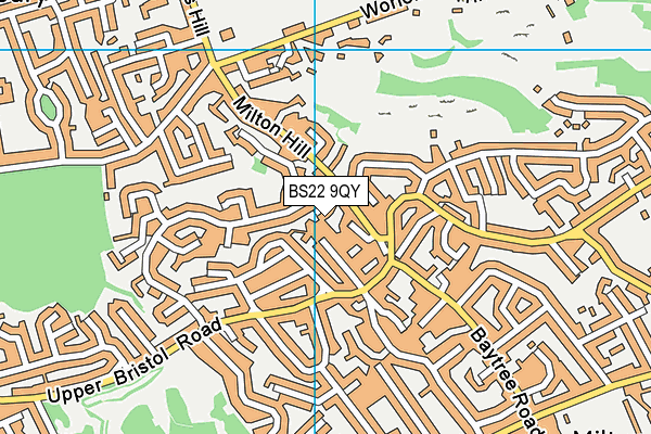 BS22 9QY map - OS VectorMap District (Ordnance Survey) BS22 9QY map - OS VectorMap District (Ordnance Survey)
