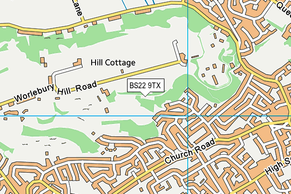 BS22 9TX map - OS VectorMap District (Ordnance Survey) BS22 9TX map - OS VectorMap District (Ordnance Survey)