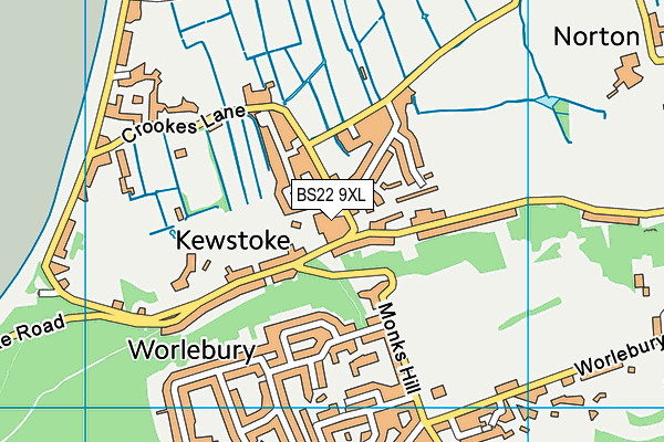 BS22 9XL map - OS VectorMap District (Ordnance Survey) BS22 9XL map - OS VectorMap District (Ordnance Survey)