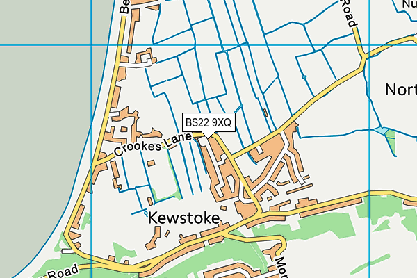 BS22 9XQ map - OS VectorMap District (Ordnance Survey) BS22 9XQ map - OS VectorMap District (Ordnance Survey)