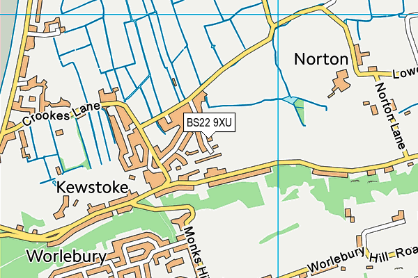 BS22 9XU map - OS VectorMap District (Ordnance Survey) BS22 9XU map - OS VectorMap District (Ordnance Survey)