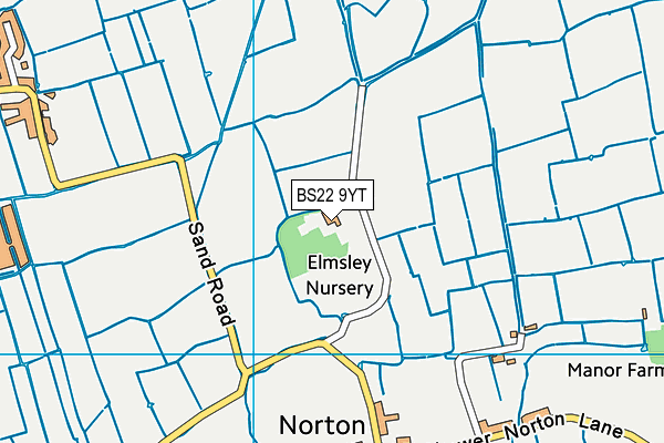 BS22 9YT map - OS VectorMap District (Ordnance Survey) BS22 9YT map - OS VectorMap District (Ordnance Survey)