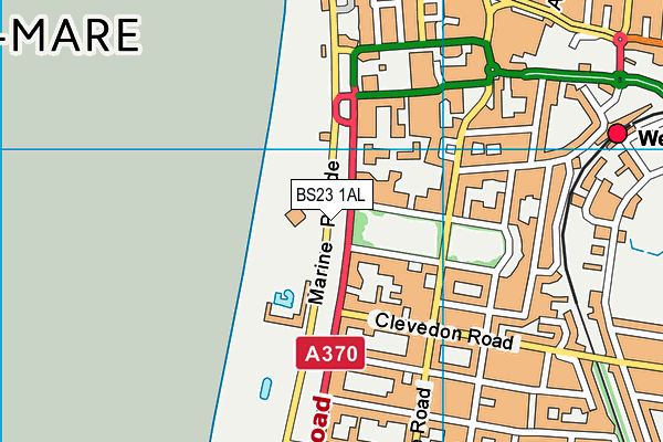 BS23 1AL map - OS VectorMap District (Ordnance Survey) BS23 1AL map - OS VectorMap District (Ordnance Survey)