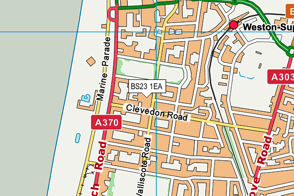 BS23 1EA map - OS VectorMap District (Ordnance Survey) BS23 1EA map - OS VectorMap District (Ordnance Survey)