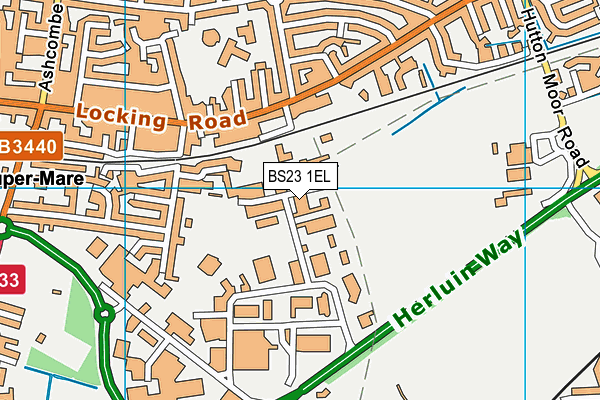BS23 1EL map - OS VectorMap District (Ordnance Survey) BS23 1EL map - OS VectorMap District (Ordnance Survey)