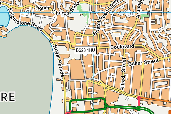 BS23 1HU map - OS VectorMap District (Ordnance Survey) BS23 1HU map - OS VectorMap District (Ordnance Survey)