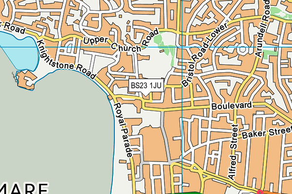 BS23 1JU map - OS VectorMap District (Ordnance Survey) BS23 1JU map - OS VectorMap District (Ordnance Survey)