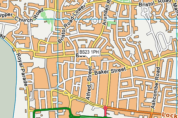 BS23 1PH map - OS VectorMap District (Ordnance Survey) BS23 1PH map - OS VectorMap District (Ordnance Survey)