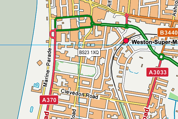 BS23 1XQ map - OS VectorMap District (Ordnance Survey) BS23 1XQ map - OS VectorMap District (Ordnance Survey)
