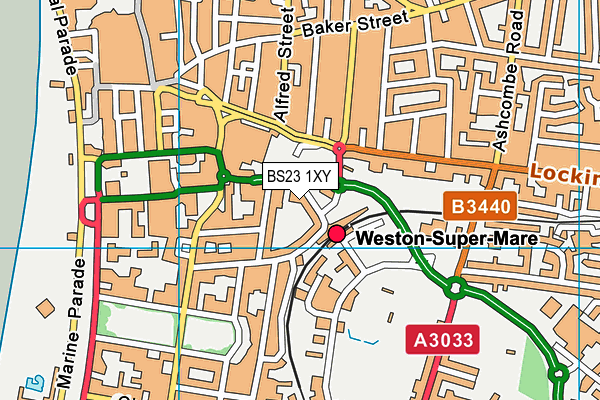 BS23 1XY map - OS VectorMap District (Ordnance Survey) BS23 1XY map - OS VectorMap District (Ordnance Survey)