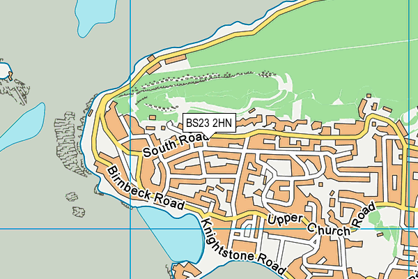 BS23 2HN map - OS VectorMap District (Ordnance Survey) BS23 2HN map - OS VectorMap District (Ordnance Survey)