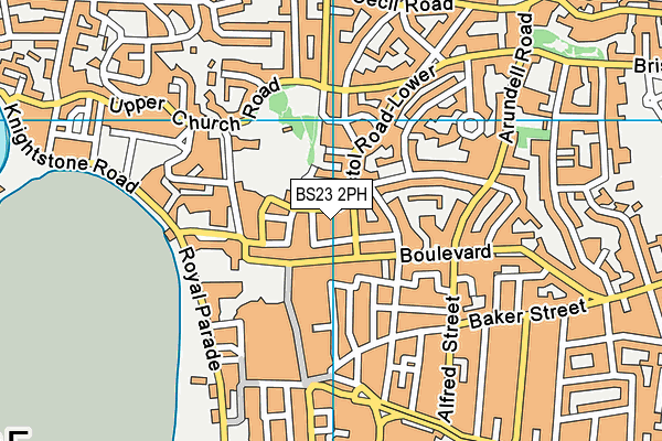 BS23 2PH map - OS VectorMap District (Ordnance Survey) BS23 2PH map - OS VectorMap District (Ordnance Survey)