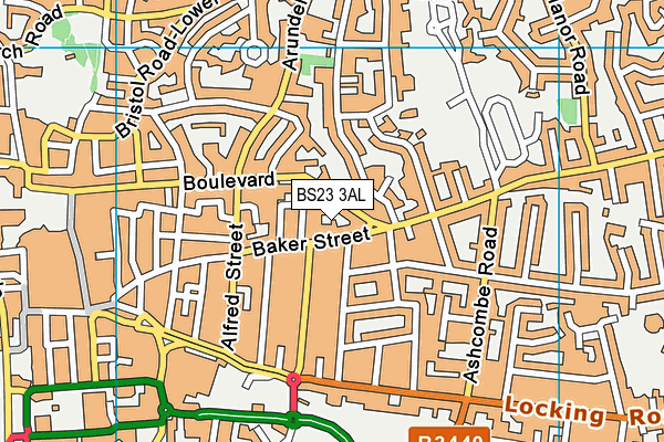 BS23 3AL map - OS VectorMap District (Ordnance Survey) BS23 3AL map - OS VectorMap District (Ordnance Survey)