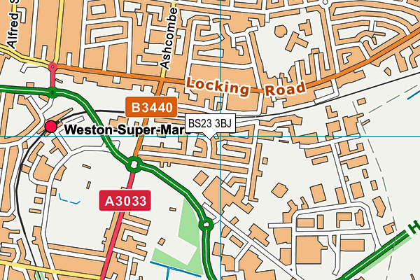 BS23 3BJ map - OS VectorMap District (Ordnance Survey) BS23 3BJ map - OS VectorMap District (Ordnance Survey)